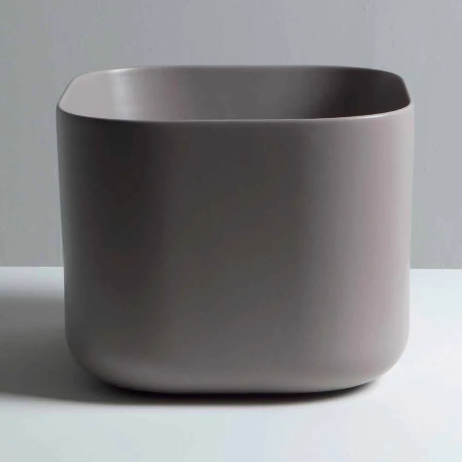 Wastafel in modern design keramiek Star Plein 40x40 cm Viadurini