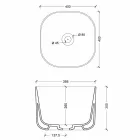 Wastafel in modern design keramiek Star Plein 40x40 cm Viadurini