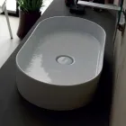 Wastafel in modern design keramische Zon maakte Italië 65x35 cm Viadurini