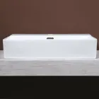 Keramische aanrechtwastafel met modern design kraangat - Papavero Viadurini