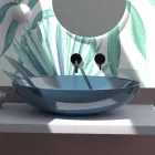 Opzetwastafel in glanzend of mat keramiek Made in Italy - Ferry Viadurini