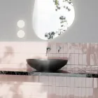 Opzetwastafel in glanzend of mat keramiek Made in Italy - Ferry Viadurini