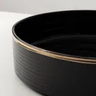 Aanrechtwastafel van porselein met geëmailleerde rand - Vibratie Viadurini