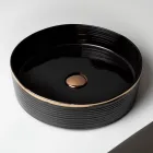 Aanrechtwastafel van porselein met geëmailleerde rand - Vibratie Viadurini