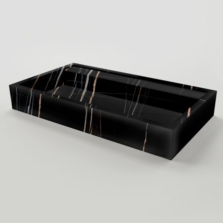 Aanrechtwastafel van marmerlook porselein, gemaakt in Italië - Cervia Viadurini