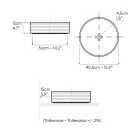 Aanrechtwastafel van gegolfd porselein, gemaakt in Italië - Vibrazione Viadurini