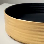 Aanrechtwastafel van gegolfd porselein, gemaakt in Italië - Vibrazione Viadurini