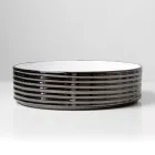 Aanrechtwastafel van gegolfd porselein, gemaakt in Italië - Vibrazione Viadurini