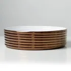 Aanrechtwastafel van gegolfd porselein, gemaakt in Italië - Vibrazione Viadurini