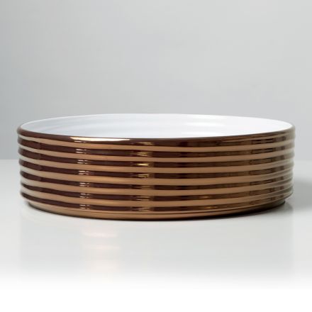 Aanrechtwastafel van gegolfd porselein, gemaakt in Italië - Vibrazione Viadurini