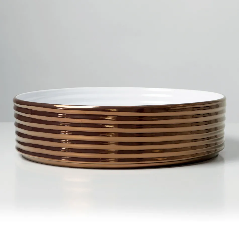 Aanrechtwastafel van gegolfd porselein, gemaakt in Italië - Vibrazione Viadurini