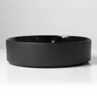 Halo handgedraaide porseleinen wastafel voor op het aanrecht, gemaakt in Italië. Viadurini