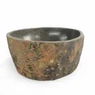 Aanrecht wastafel in natuurlijke riviersteen Agra Viadurini