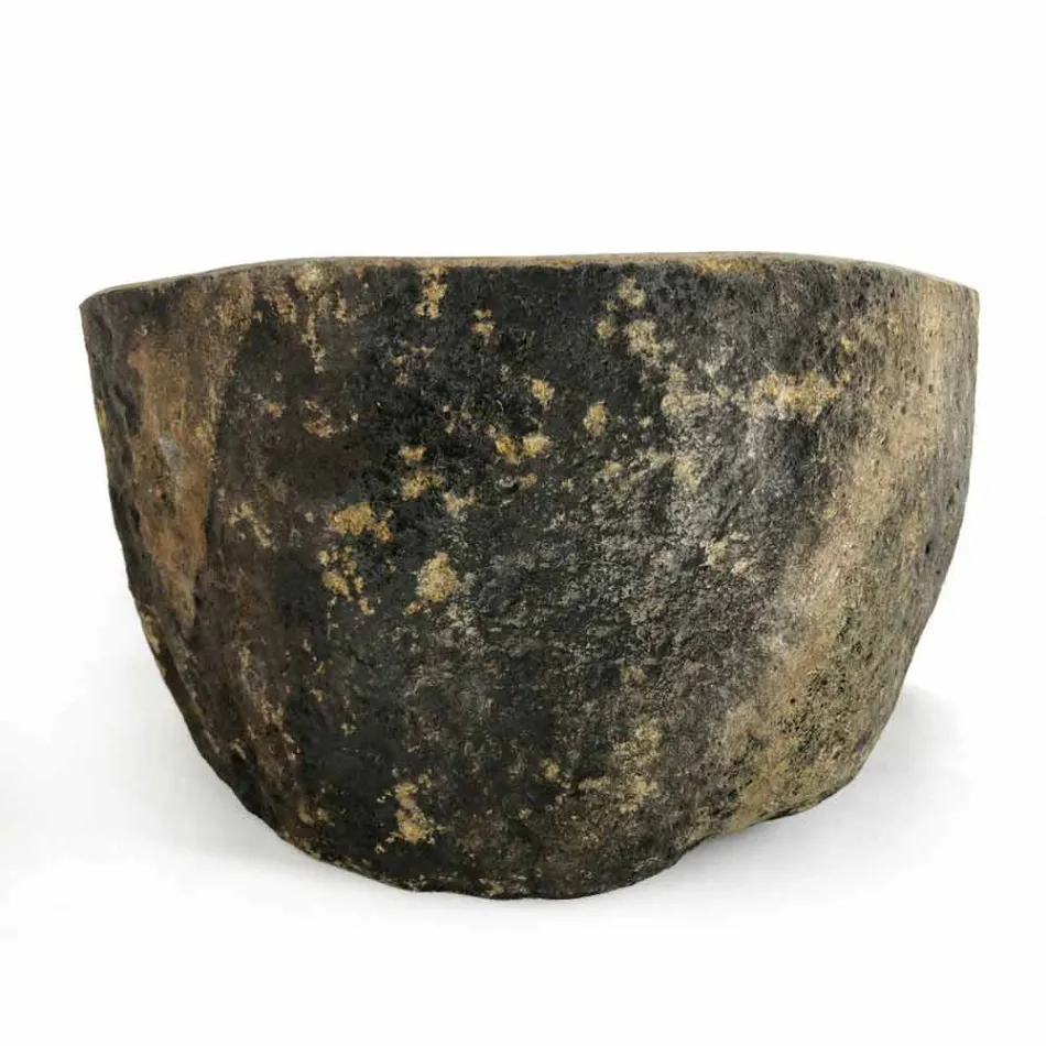 Aanrecht wastafel in natuurlijke riviersteen Agra Viadurini