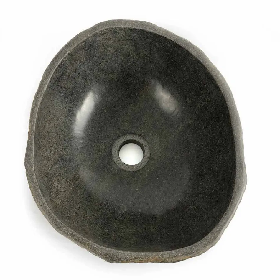 Aanrecht wastafel in natuurlijke riviersteen Agra Viadurini