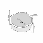 Aanrecht wastafel in natuurlijke riviersteen Agra Viadurini