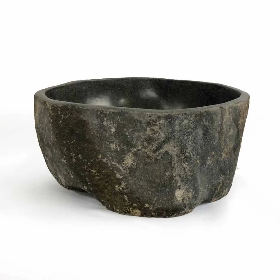 Aanrecht wastafel in natuurlijke riviersteen Agra Viadurini