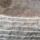 Ivy grijs stenen aanrecht wastafel, uniek stuk Viadurini