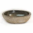 Kai natuurstenen aanrecht wastafel, uniek stuk Viadurini