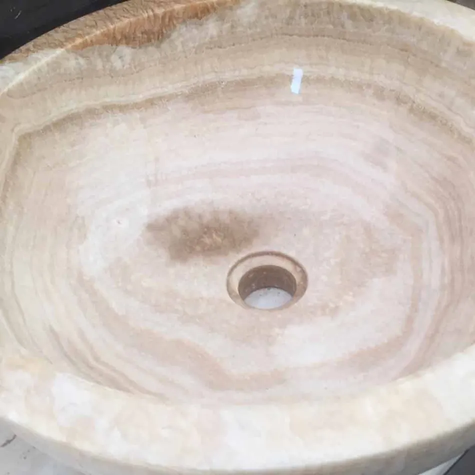 Aanrecht natuursteen wasbak, uniek stuk, Ana Viadurini