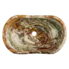 Aanrecht wastafel in Leila onyx steen, uniek handgemaakt stuk Viadurini