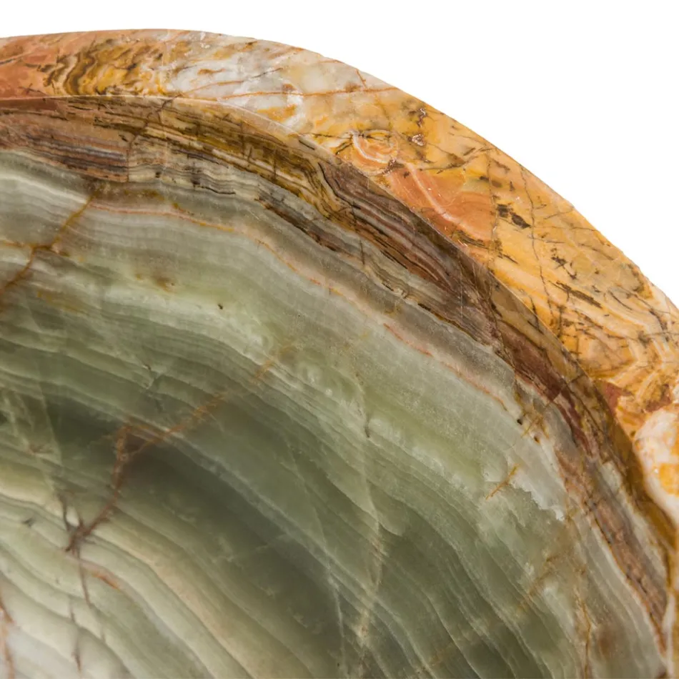 Aanrecht wastafel in Leila onyx steen, uniek handgemaakt stuk Viadurini