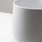 Handgedraaide porseleinen wastafel voor op het aanrecht - Nomad Viadurini