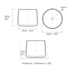 Handgedraaide porseleinen wastafel voor op het aanrecht - Nomad Viadurini
