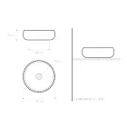 Wastafel op aanrecht in Raku Clay Platinum Finish Made in Italy - Ribano Viadurini