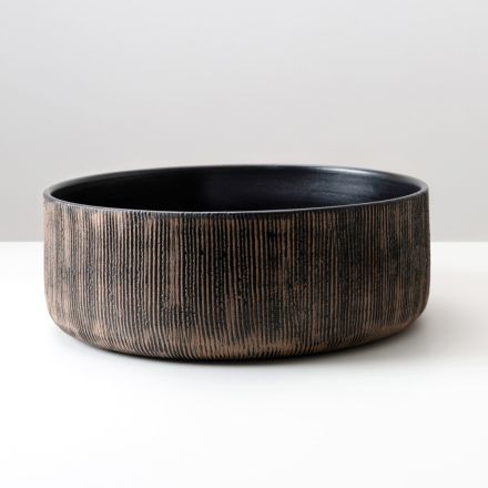 Handgestripte wastafel van natuurlijk rood aardewerk voor op het aanrecht Viadurini