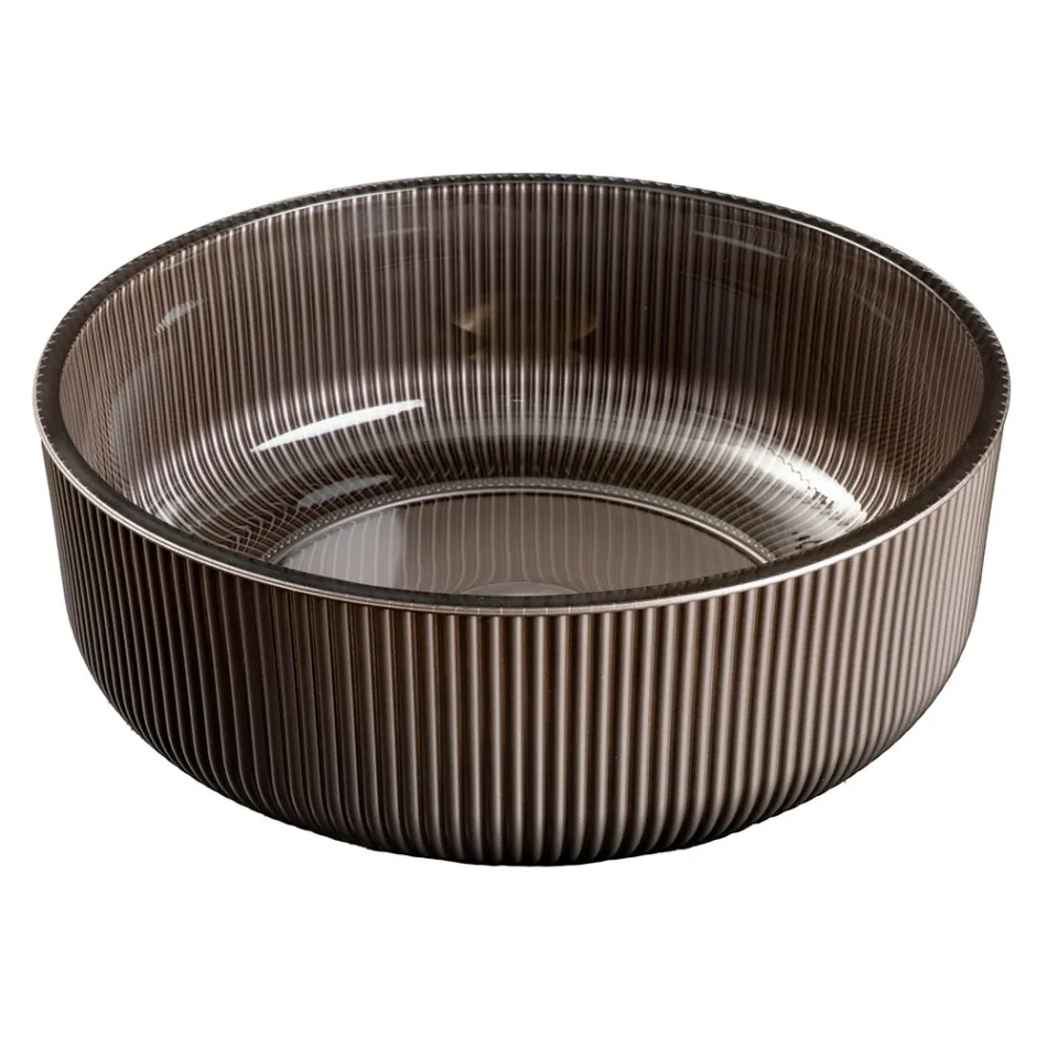 Aanrechtbladspoelbak van met hars gecoat en geverfd Venetiaans glas - Excelsior Viadurini