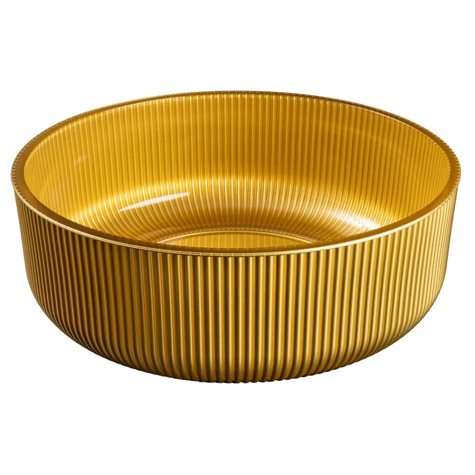 Aanrechtbladspoelbak van met hars gecoat en geverfd Venetiaans glas - Excelsior Viadurini