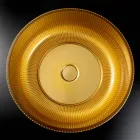 Aanrechtbladspoelbak van met hars gecoat en geverfd Venetiaans glas - Excelsior Viadurini