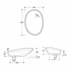 Design schuine keramische wastafel gemaakt in Italië Glossy Viadurini