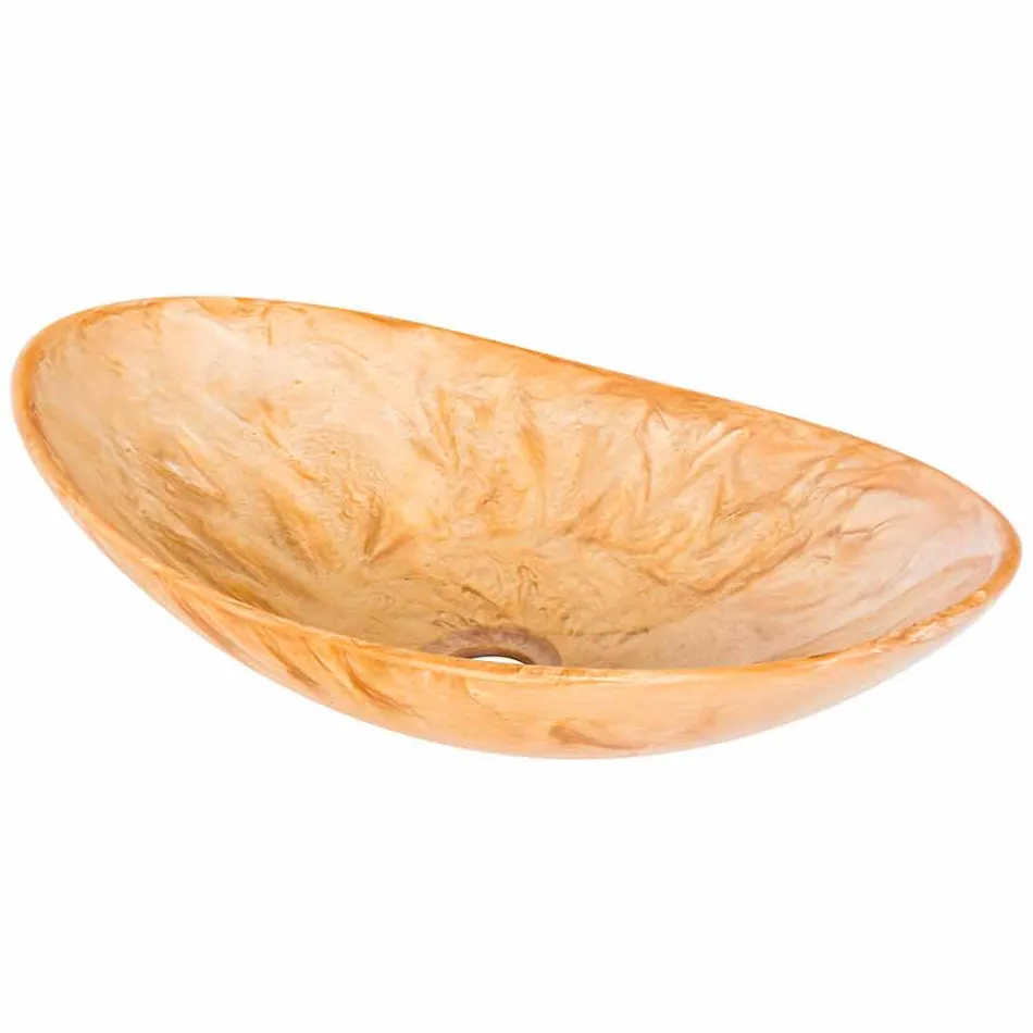 Moderne handgemaakte hars aanrecht wastafel - Malegno Viadurini