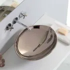 Moderne aanrecht keramische wasbak in platina gemaakt in Italië Animals Viadurini