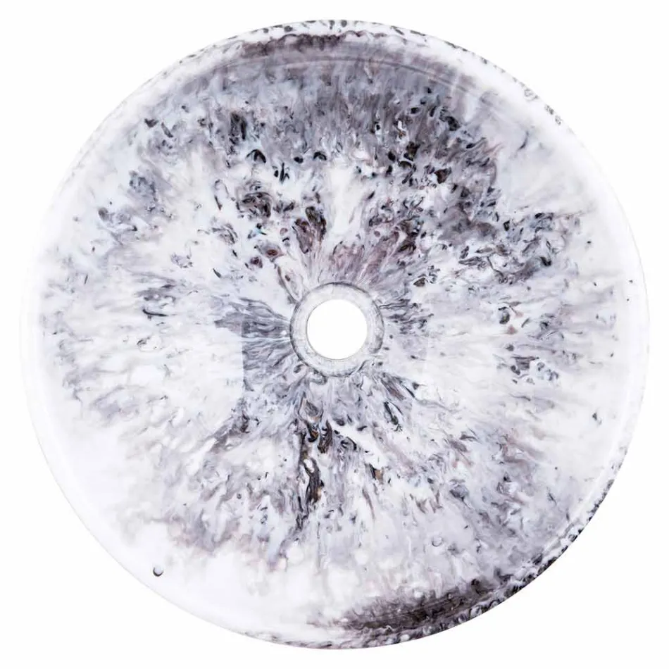 Moderne wastafel in bruin en zwart kunststof - Dogliola Viadurini