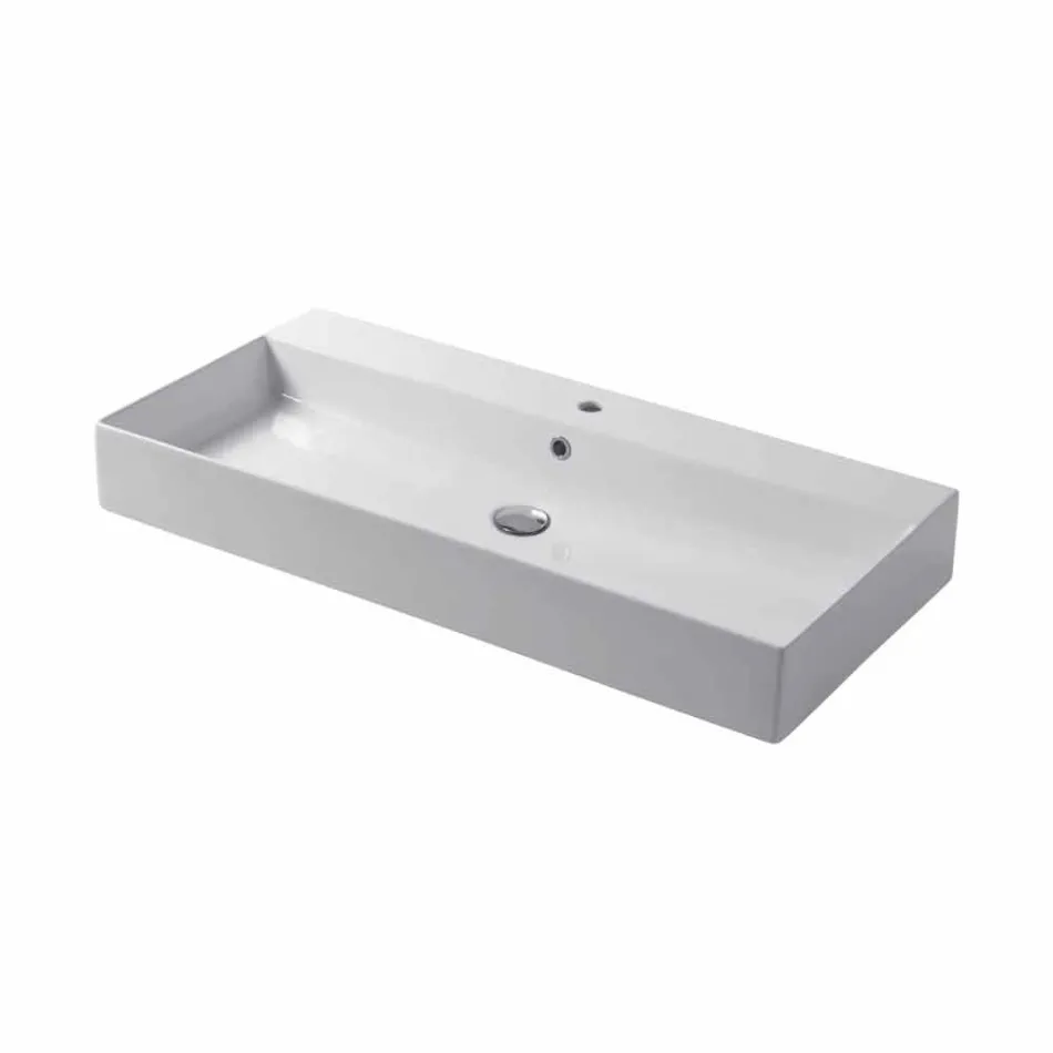 Design aanrecht of wandwasbak in gekleurde keramische Leivi Viadurini