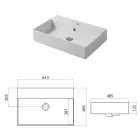 Design aanrecht of wandwasbak in gekleurde keramische Leivi Viadurini