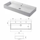 Design aanrecht of wandwasbak in gekleurde keramische Leivi Viadurini