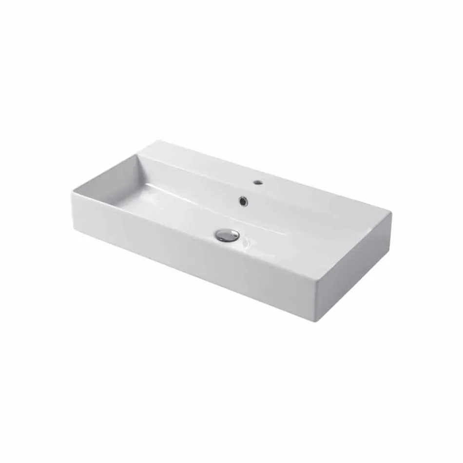 Design aanrecht of wandwasbak in gekleurde keramische Leivi Viadurini