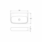 Aanrecht of aan de wand gemonteerde keramische wastafel L 75 cm gemaakt in Italië, Gais Viadurini