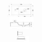 Rechthoekige keramische aanrechtwastafel Made in Italy - Act Viadurini