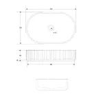 Ovale opzetwastafel voor de badkamer van wit marmer - Cunzite Viadurini
