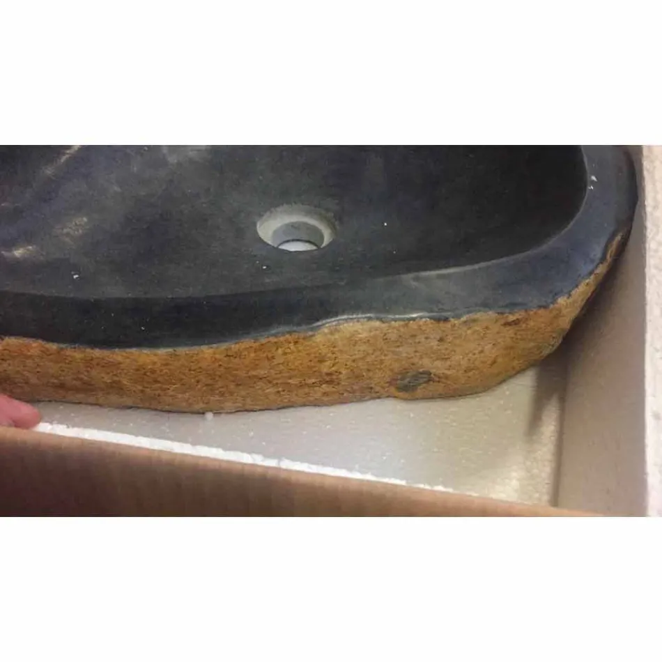 Aanrecht één werkstukhouder Hassan basalt Viadurini