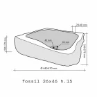 Wastafel Ondersteunende Piece Houten Fossiele Goa Viadurini