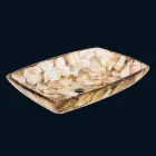 Wastafel stuk kunsthars Inez, handgemaakte Viadurini