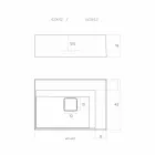 Vierkante moderne aanrecht wastafel gemaakt in Italië, Lavis Viadurini