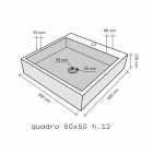 Wastafel Ondersteunende Plein in basaltzwart Ban Viadurini