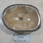 Aanrecht wasbak handgemaakt in riviersteen, Palata Viadurini
